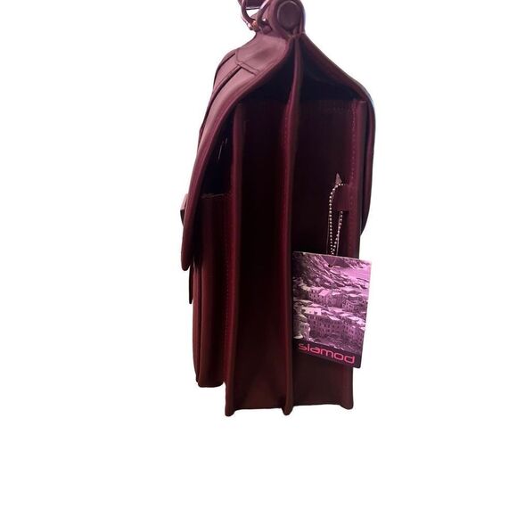 NWT Siamod Signorini Leather Double Compartment Laptop Case - Picture 3 of 12